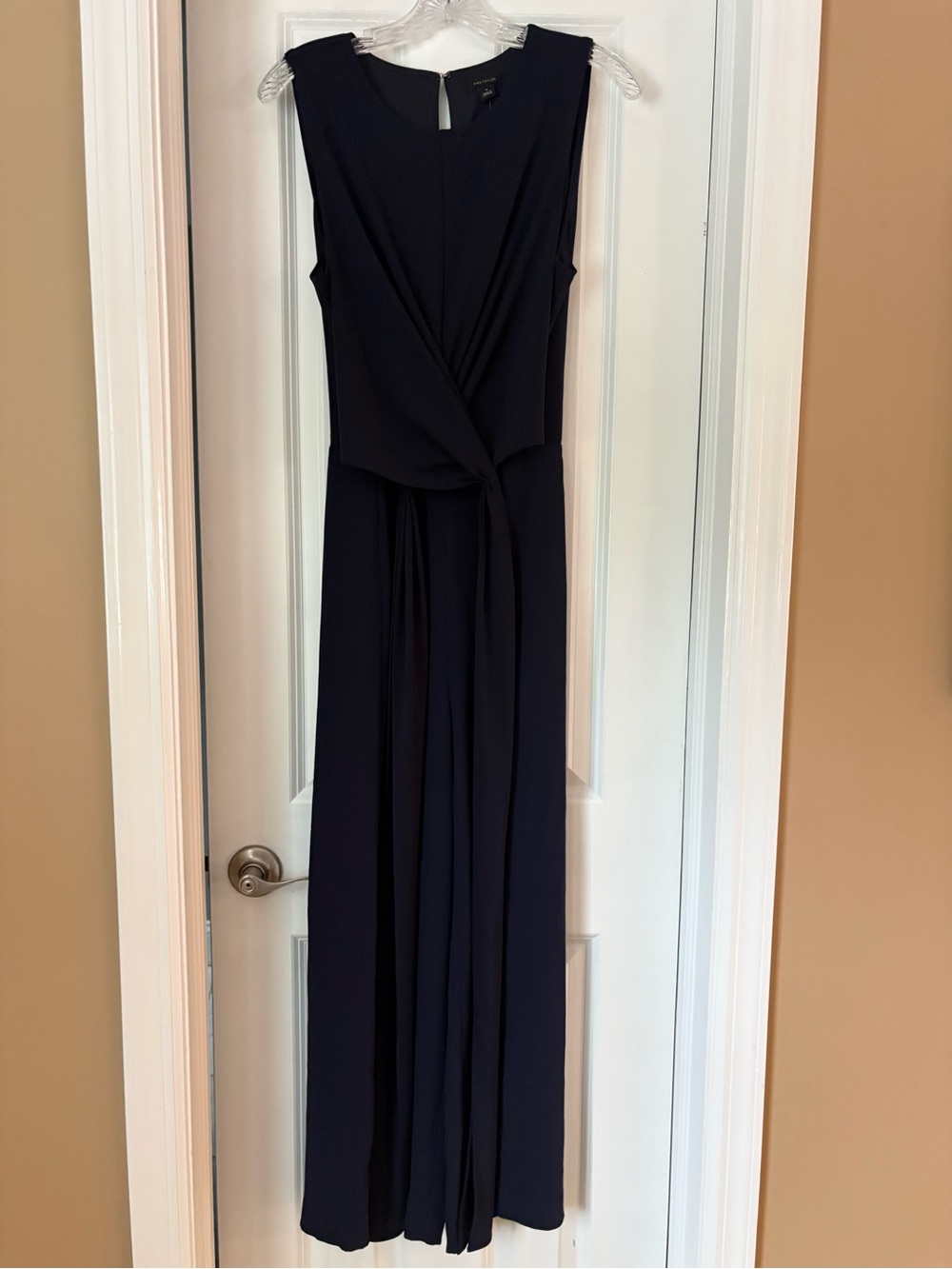 NWT Ann Taylor Navy Sleeveless Twist-Front Jumpsuit Size 10
